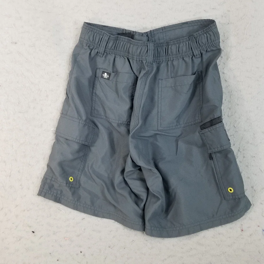 Salt Life Shorts Mens S Gray SLX-QD Board Shorts Cargo Fishing Quick Dry
